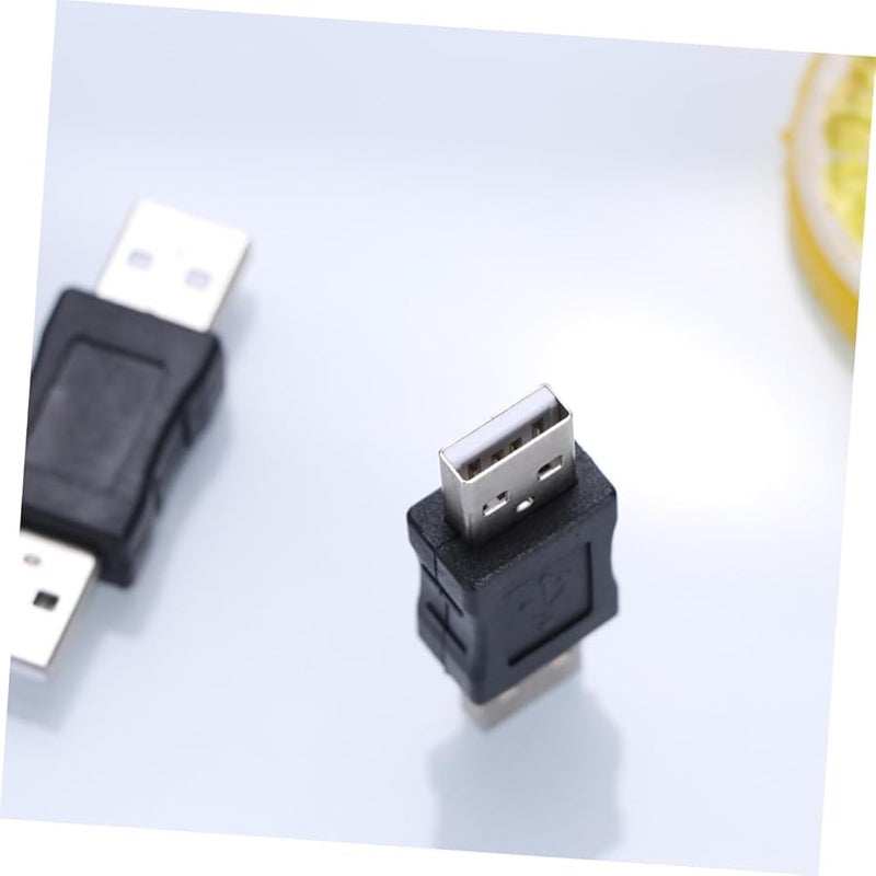 USB 2 0 Male To Male Adapter 2 Pack Dual USB Connector Lightweight Portable - Image 2